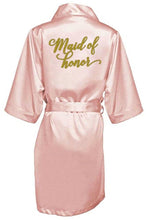 Load image into Gallery viewer, sexy Burgundy robe bride kimono satin robe women Bathrobe wedding robe sister mother of the bride groom bridesmaid robes