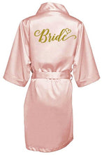 Load image into Gallery viewer, sexy Burgundy robe bride kimono satin robe women Bathrobe wedding robe sister mother of the bride groom bridesmaid robes