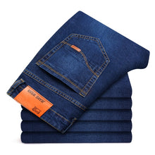 Charger l&#39;image dans la galerie, 2019 New Men Business Style Slim fit Straight Jeans Fashion Classic Blue Black male Stretch Casual denim trousers Plus Size 40