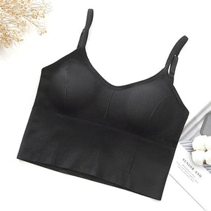 U-shaped Back Bra Tube Top Women Crop Top Daisy Pattern Sexy Lingerie Bra Sports Fashion Street Top