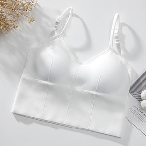 U-shaped Back Bra Tube Top Women Crop Top Daisy Pattern Sexy Lingerie Bra Sports Fashion Street Top