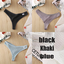 Load image into Gallery viewer, 3PCS/Set Women&#39;s Panties G-string Thong Cotton Underwear Sexy Panties Female Underpants 6 Solid Color Pantys Intimates Lingerie