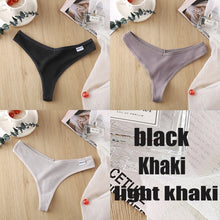 Load image into Gallery viewer, 3PCS/Set Women&#39;s Panties G-string Thong Cotton Underwear Sexy Panties Female Underpants 6 Solid Color Pantys Intimates Lingerie