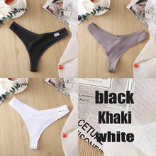 Load image into Gallery viewer, 3PCS/Set Women&#39;s Panties G-string Thong Cotton Underwear Sexy Panties Female Underpants 6 Solid Color Pantys Intimates Lingerie