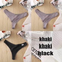 Load image into Gallery viewer, 3PCS/Set Women&#39;s Panties G-string Thong Cotton Underwear Sexy Panties Female Underpants 6 Solid Color Pantys Intimates Lingerie