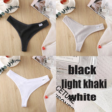 Load image into Gallery viewer, 3PCS/Set Women&#39;s Panties G-string Thong Cotton Underwear Sexy Panties Female Underpants 6 Solid Color Pantys Intimates Lingerie