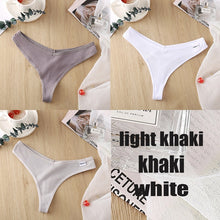 Load image into Gallery viewer, 3PCS/Set Women&#39;s Panties G-string Thong Cotton Underwear Sexy Panties Female Underpants 6 Solid Color Pantys Intimates Lingerie