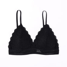Charger l&#39;image dans la galerie, 1/2PCS Women Bralette French Style Lace Bra Girls Triangle Cup Lingerie Deep V Wireless Underwear Soft Thin Seamless Bra