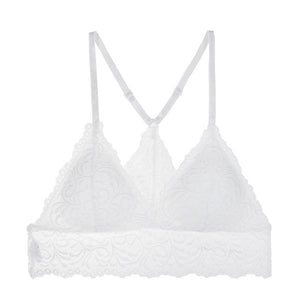 1/2PCS Women Bralette French Style Lace Bra Girls Triangle Cup Lingerie Deep V Wireless Underwear Soft Thin Seamless Bra