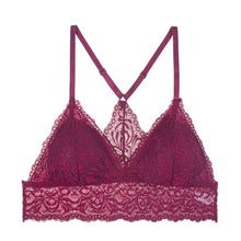 Charger l&#39;image dans la galerie, 1/2PCS Women Bralette French Style Lace Bra Girls Triangle Cup Lingerie Deep V Wireless Underwear Soft Thin Seamless Bra