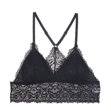 Charger l&#39;image dans la galerie, 1/2PCS Women Bralette French Style Lace Bra Girls Triangle Cup Lingerie Deep V Wireless Underwear Soft Thin Seamless Bra