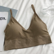 Charger l&#39;image dans la galerie, Women Sexy Crop Tops Bra Tube Top Female Streetwear Sleeveless Seamless Sports Bra Crop Camis Top Tee Bandeau Top Basic Tank