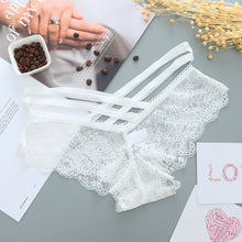 Charger l&#39;image dans la galerie, Sexy Panties Women Lace Low-Rise Solid Sexy Briefs Female Underwear Cross Strap Temptation Lingerie Ladies G String Thong
