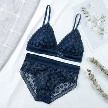 Charger l&#39;image dans la galerie, Women Lace Bra Sets Seamless Underwear Backless Vest Sexy Padded Bralette Lingerie Ultrathin Bra &amp; Brief Sets Female Intimates