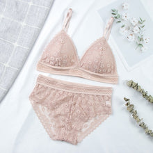 Charger l&#39;image dans la galerie, Women Lace Bra Sets Seamless Underwear Backless Vest Sexy Padded Bralette Lingerie Ultrathin Bra &amp; Brief Sets Female Intimates