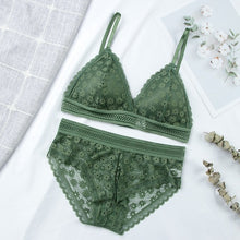 Charger l&#39;image dans la galerie, Women Lace Bra Sets Seamless Underwear Backless Vest Sexy Padded Bralette Lingerie Ultrathin Bra &amp; Brief Sets Female Intimates