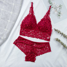 Charger l&#39;image dans la galerie, Women Lace Bra Sets Seamless Underwear Backless Vest Sexy Padded Bralette Lingerie Ultrathin Bra &amp; Brief Sets Female Intimates