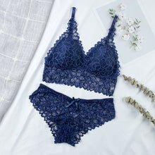 Charger l&#39;image dans la galerie, Women Lace Bra Sets Seamless Underwear Backless Vest Sexy Padded Bralette Lingerie Ultrathin Bra &amp; Brief Sets Female Intimates