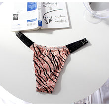 Charger l&#39;image dans la galerie, SP&amp;CITY Letter Rhinestone Sexy Underwear Fitness Sports Hip Lifting Satin Panties Thong Low Waist Seamless Briefs Tanga Lingerie