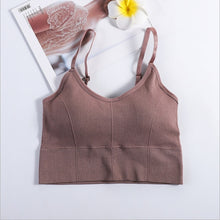 Charger l&#39;image dans la galerie, Women Sexy Crop Tops Bra Tube Top Female Streetwear Sleeveless Seamless Sports Bra Crop Camis Top Tee Bandeau Top Basic Tank
