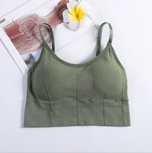 Charger l&#39;image dans la galerie, Women Sexy Crop Tops Bra Tube Top Female Streetwear Sleeveless Seamless Sports Bra Crop Camis Top Tee Bandeau Top Basic Tank
