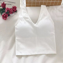 Charger l&#39;image dans la galerie, CHRLEISURE New Sexy Push UP Bra Woven Wrapped Top Underwear V-Tie Bra Pad Wireless Sports Bra 2020