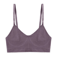 Charger l&#39;image dans la galerie, FINETOO Seamless Women Top Panties Set Cotton Tops Low Waist G-String Underwear Set Soft Active Wear Lingerie Fitness Crop Top