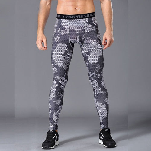 Running Compression Pants Camouflage Men Leggings Tights Basketball Yoga Gym Training Fitness Sports Wear Jogging Soccer Trouser