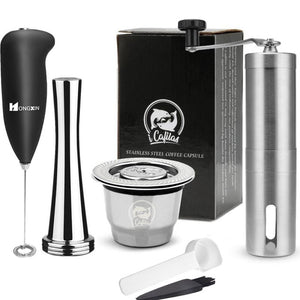 ICafilasFor Nespresso Reutilisable Inox 2 In 1 Usage  Refillable Capsule Crema Espresso Reusable Refillable Nespresso