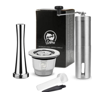 ICafilasFor Nespresso Reutilisable Inox 2 In 1 Usage  Refillable Capsule Crema Espresso Reusable Refillable Nespresso