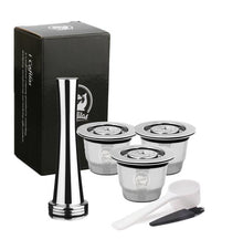 Charger l&#39;image dans la galerie, ICafilasFor Nespresso Reutilisable Inox 2 In 1 Usage  Refillable Capsule Crema Espresso Reusable Refillable Nespresso