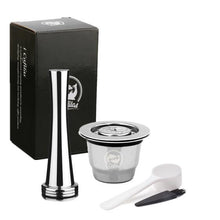 Charger l&#39;image dans la galerie, ICafilasFor Nespresso Reutilisable Inox 2 In 1 Usage  Refillable Capsule Crema Espresso Reusable Refillable Nespresso