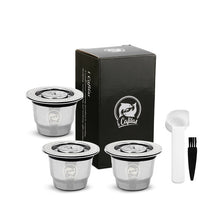 Charger l&#39;image dans la galerie, ICafilasFor Nespresso Reutilisable Inox 2 In 1 Usage  Refillable Capsule Crema Espresso Reusable Refillable Nespresso