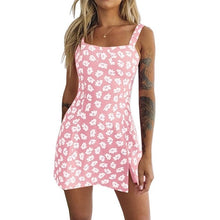 Load image into Gallery viewer, Muyogrt Women Dress Summer V Neck Sexy Floral Print Mini Dress  Shoulder Ruffle Party Dress Femme Backless A-Line Short Dress