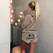 Load image into Gallery viewer, Plus size Women&#39;s Pajama Sets Autumn Winter Flannel Cartoon Warm Pyjamas Animal Sleepwear Cat Cute Female Fashion Girls Homewear