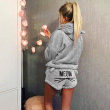 Load image into Gallery viewer, Plus size Women&#39;s Pajama Sets Autumn Winter Flannel Cartoon Warm Pyjamas Animal Sleepwear Cat Cute Female Fashion Girls Homewear