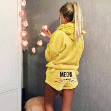 Load image into Gallery viewer, Plus size Women&#39;s Pajama Sets Autumn Winter Flannel Cartoon Warm Pyjamas Animal Sleepwear Cat Cute Female Fashion Girls Homewear