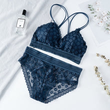 Load image into Gallery viewer, Women Lace Bra Sets Seamless Underwear Backless Vest Sexy Panties Lingerie Padded Bralette Ultrathin Briefs Female  Intimates