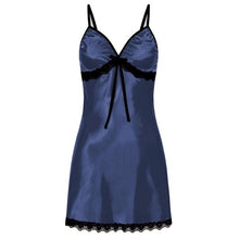 Load image into Gallery viewer, Sexy Sleepwear Women Lace Silk Satin Night Dress Sleeveless Nighties V-neck Nightgown Plus Size 3XL Nightdress Summer Nightwear
