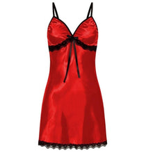 Load image into Gallery viewer, Sexy Sleepwear Women Lace Silk Satin Night Dress Sleeveless Nighties V-neck Nightgown Plus Size 3XL Nightdress Summer Nightwear