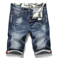 Charger l&#39;image dans la galerie, Summer New Men&#39;s Stretch Short Jeans Fashion Casual Slim Fit High Quality Elastic Denim Shorts Male Brand Clothes