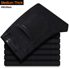 Charger l&#39;image dans la galerie, 2021 New Men&#39;s Stretch Regular Fit Jeans Business Casual Classic Style Fashion Denim Trousers Male Black Blue Gray Pants