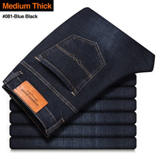 Charger l&#39;image dans la galerie, 2021 New Men&#39;s Stretch Regular Fit Jeans Business Casual Classic Style Fashion Denim Trousers Male Black Blue Gray Pants