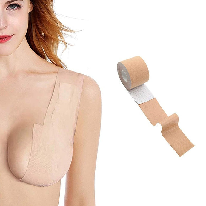 1 rollo de 5M, cubiertas para pezones de pecho para mujer, Sujetador de realce, cinta Invisible para levantar el pecho, sujetadores adhesivos, sujetadores íntimos, Bralette Sexy, empanadas