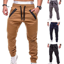 Charger l&#39;image dans la galerie, Hot sale solid casual Mens Casual Slim Tracksuit Sports Solid Male Gym Cotton Skinny Joggers Sweat Casual Pants Trousers