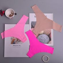 Load image into Gallery viewer, Hot Silk Sexy Women Thongs g string Seamless Panties Female Underwear Tanga Panties Low-Rise Lingerie Panty Intimates 3pcs ac125