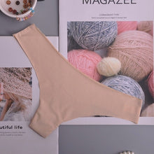 Load image into Gallery viewer, Hot Silk Sexy Women Thongs g string Seamless Panties Female Underwear Tanga Panties Low-Rise Lingerie Panty Intimates 3pcs ac125