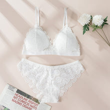Load image into Gallery viewer, Women Lace Bra Sets Seamless Underwear Backless Vest Sexy Panties Lingerie Padded Bralette Ultrathin Briefs Female  Intimates