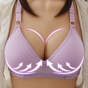 Quick Dry Padded Sports Bra,Women Wirefree Adjustable Fitness Top Sport Brassiere,Push Up Seamless Running Yoga Bra