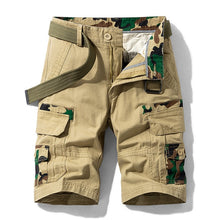 Cargar imagen en el visor de la galería, Pantalones cortos Cargo tácticos de camuflaje para hombre